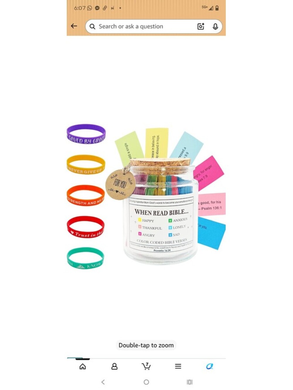 Bible Study Jars with 5 Religious Bracelets for Teens, Student-Christian